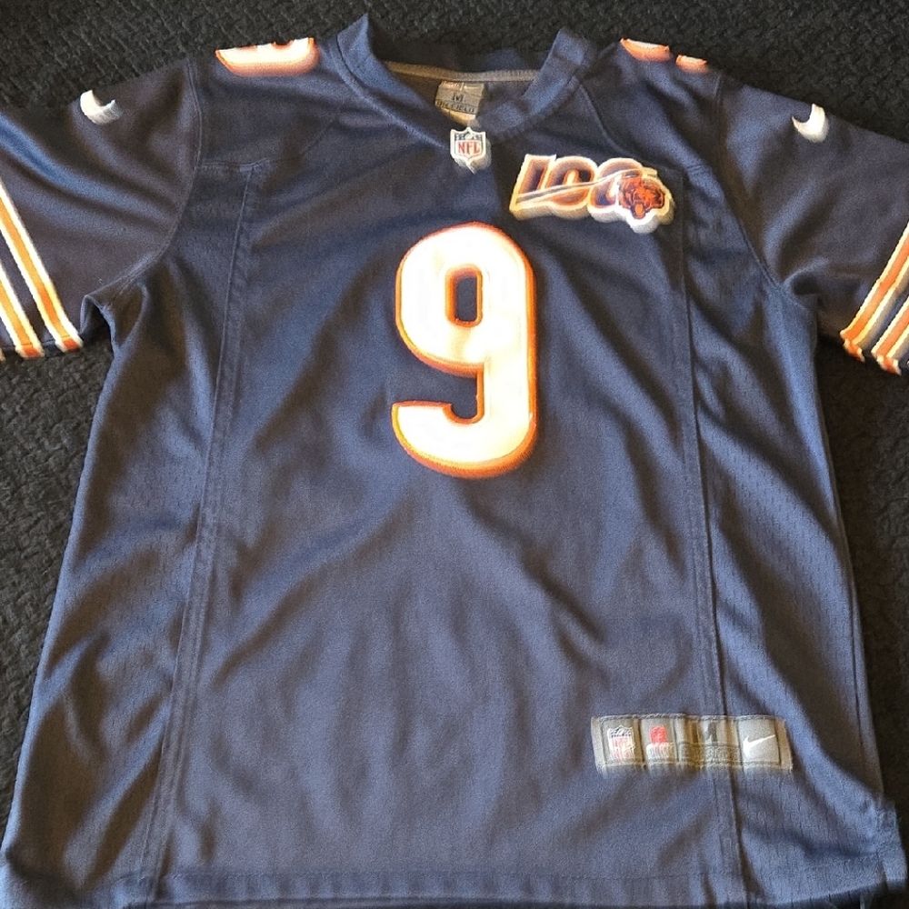 Nike Navy Blue Kids Jersey with Orange Accents